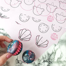 Load image into Gallery viewer, Cake Cream - Macaron & Meringue Templates - Set of 4