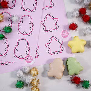 Cake Cream - Christmas Macaron & Meringue Templates